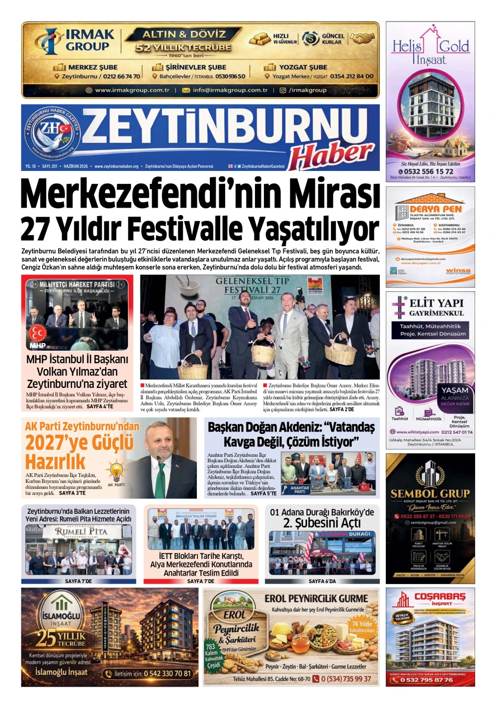 Zeytinburnu Haber Gazetesi 201. Sayı