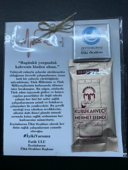 Ülkü Ocaklarından Sağlıkçılara Yorgunluk Kahvesi