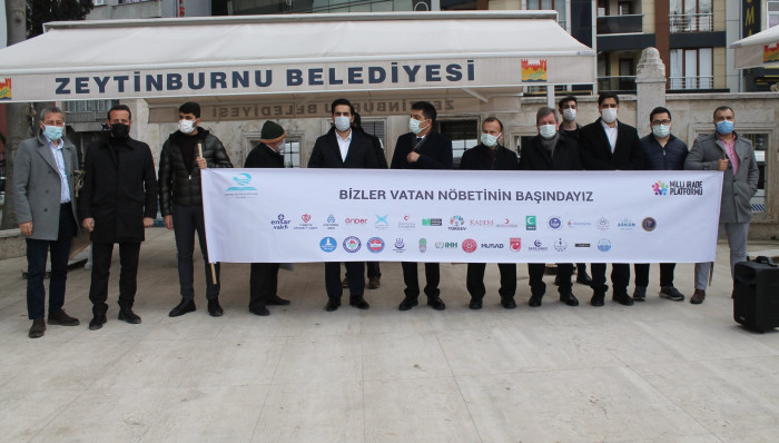 Zeytinburnu’nda STK’lar amirallerin bildirisine tepki gösterdi