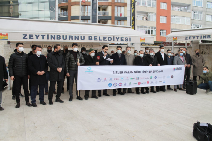 Zeytinburnu’nda STK’lar amirallerin bildirisine tepki gösterdi