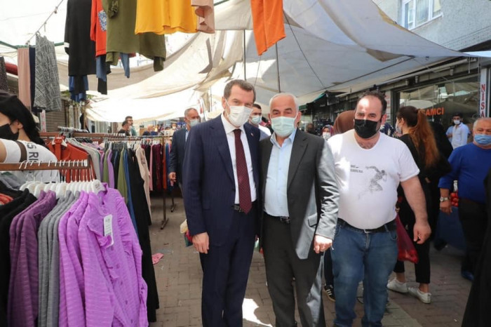 Başkan Ömer Arısoy tam kapanma sonrası pazarın nabzını tuttu