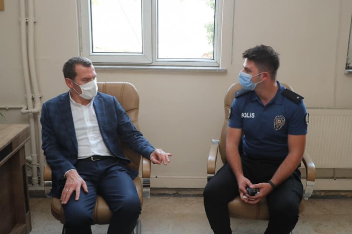 Nöbetteki Zabıta, İtfaiye ve Polislere Bayram ziyareti