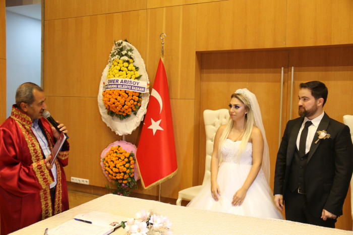 Mervenur ile Tarık bir ömür mutluluğa Evet dedi