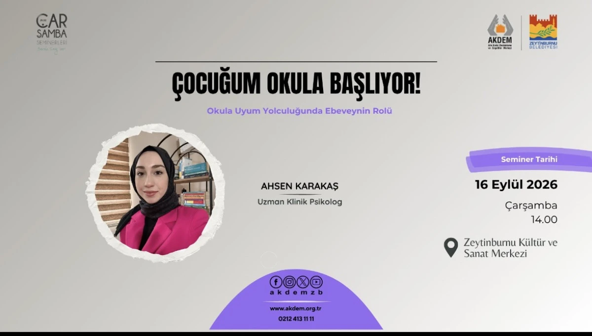&Ccedil;arşamba Seminerleri Yeni D&ouml;neme &ldquo;Okula Uyum&rdquo; Konusuyla Başlıyor