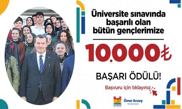 Üniversite Sınavında Başarılı Olan Gençlere 10 Bin TL Başarı Ödülü