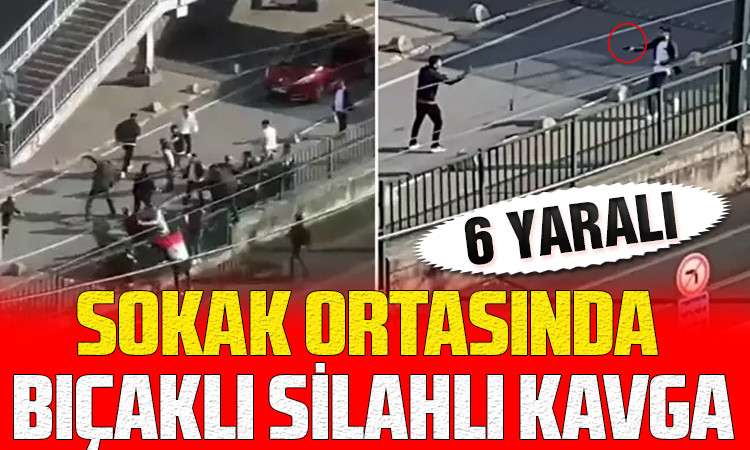 Zeytinburnu'nda sokak ortasında bıçaklı, silahlı kavga: 6 yaralı